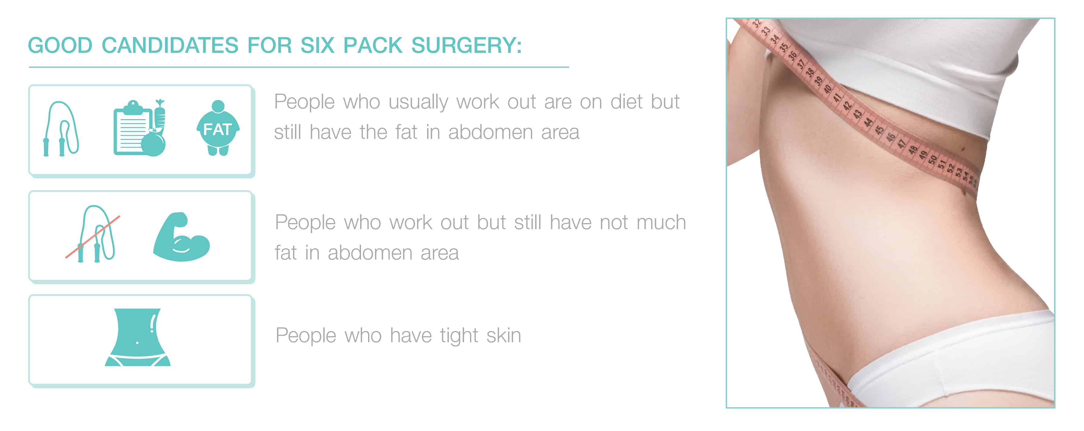Good candidates for six pack surgery: