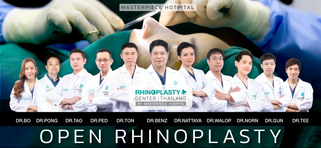 เสริมจมูกโอเพ่น masterpiece hospital