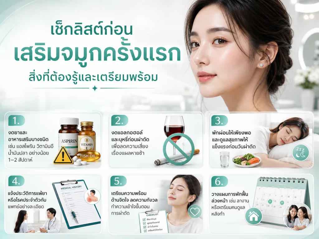 เช็กลิสต์ก่อน เสริมจมูกครั้งแรก สิ่งที่ต้องรู้และเตรียมพร้อม
