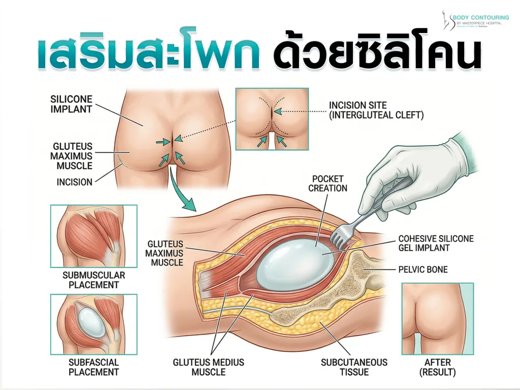 เสริมสะโพกด้วยซิลิโคน