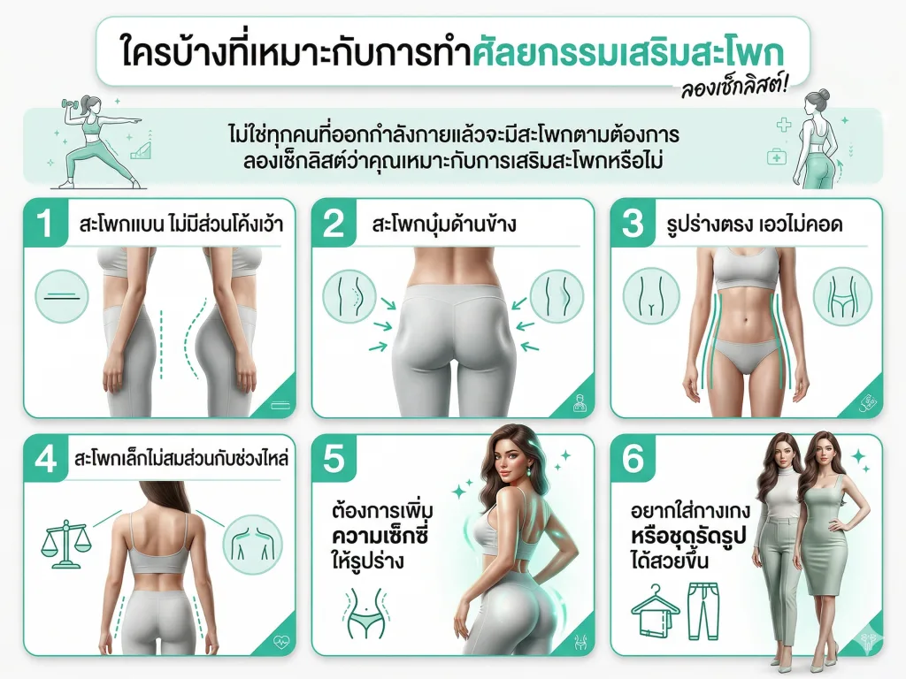 ใครบ้างที่เหมาะกับการทำศัลยกรรมเสริมสะโพก