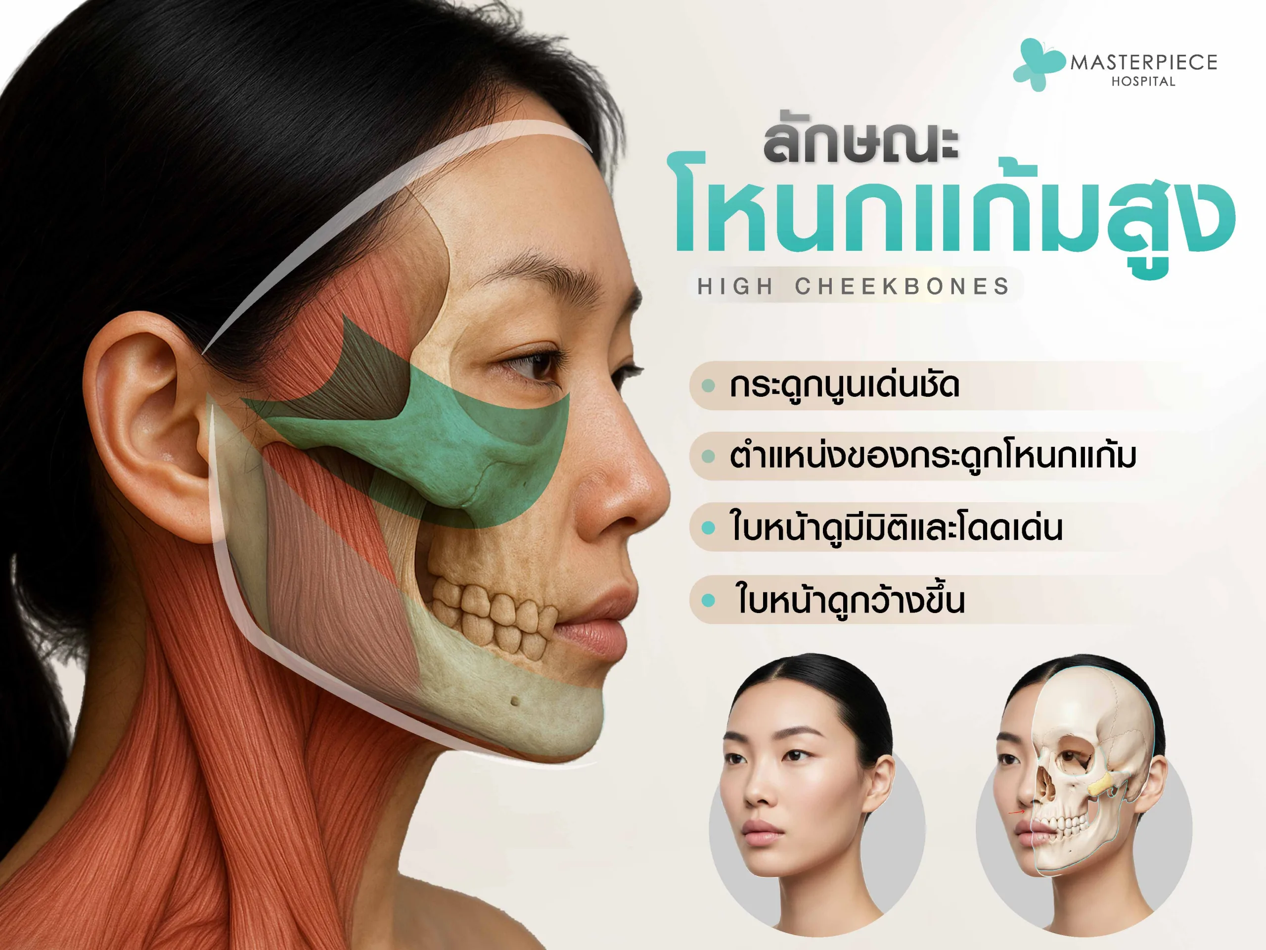 ลักษณะโหนกแก้มสูง
