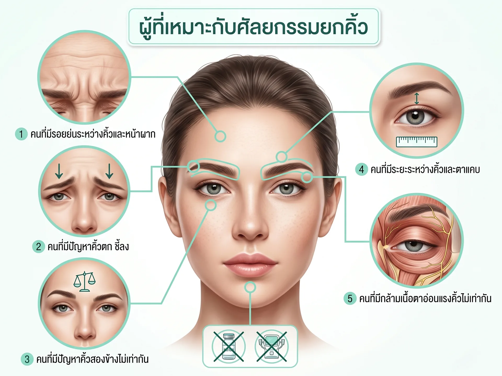 ใครที่เหมาะกับศัลยกรรมยกคิ้ว