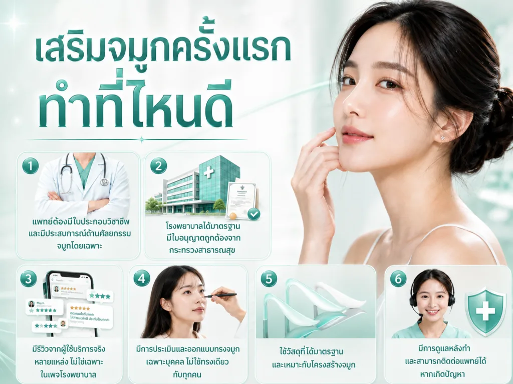 เสริมจมูกครั้งแรก ทำที่ไหนดี