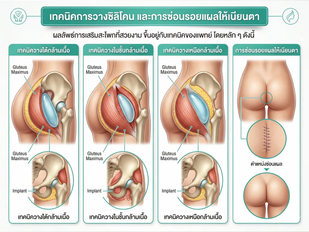 เทคนิคการวางซิลิโคน และการซ่อนรอยแผลให้เนียนตา