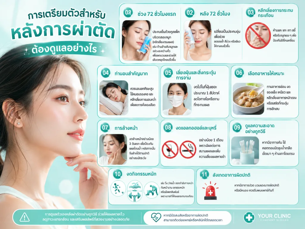 การเตรียมตัวสำหรับหลังการผ่าตัด ต้องดูแลอย่างไร