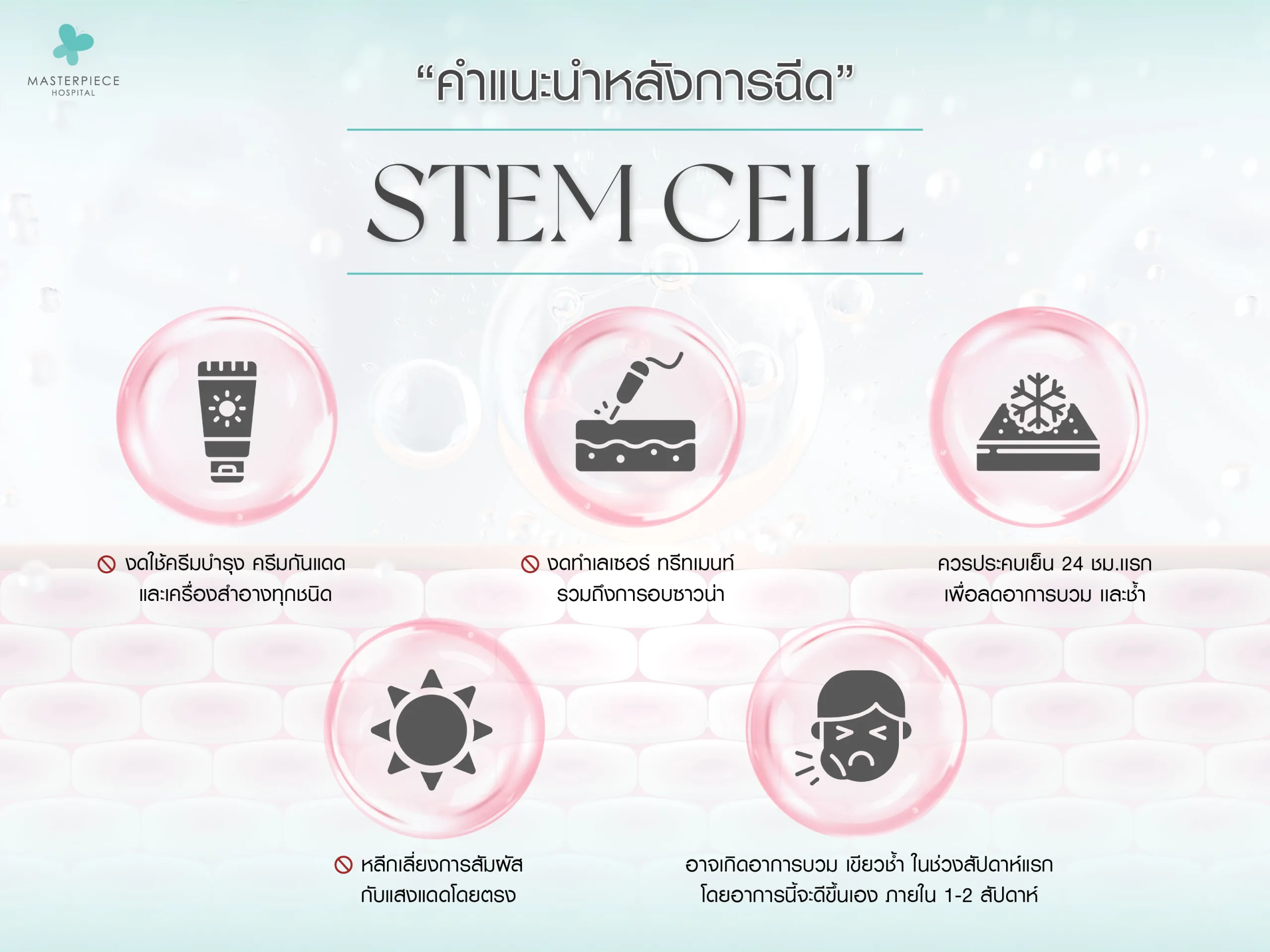 คำแนะนำหลังการฉีดสเต็มเซลล์