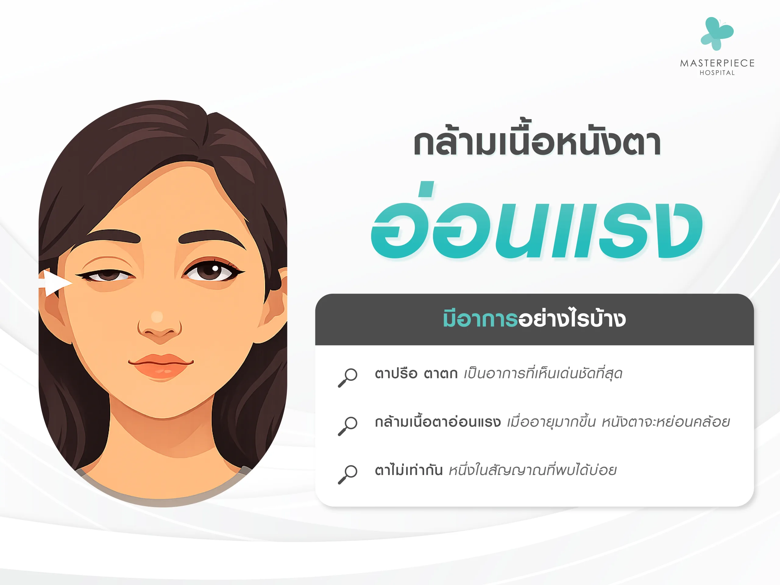 กล้ามเนื้อตาอ่อนแรงมีอาการอย่างไรบ้าง