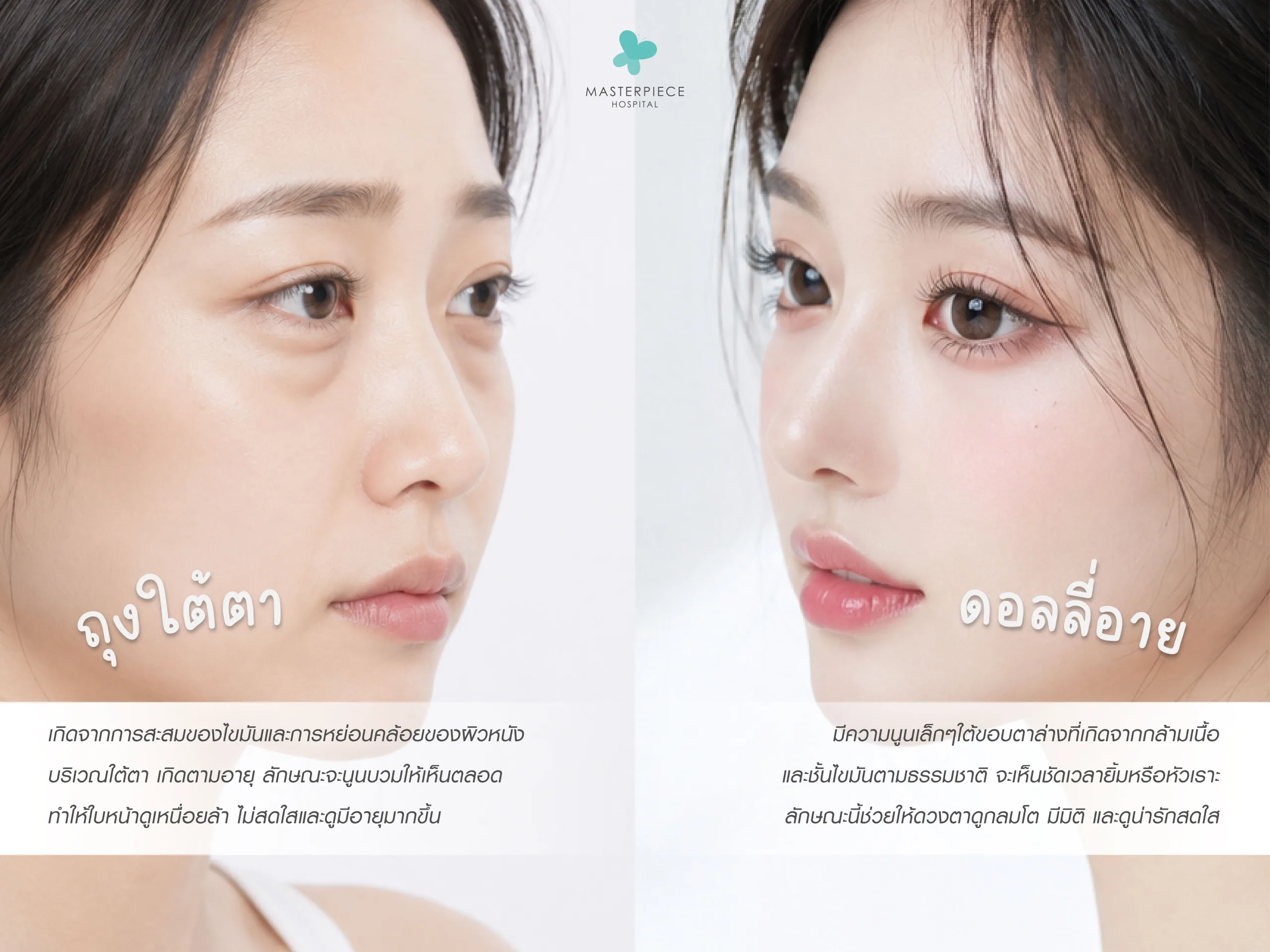 จุดสังเกตชัดๆ ดอลลี่อาย แตกต่างจาก ถุงใต้ตา อย่างไร
