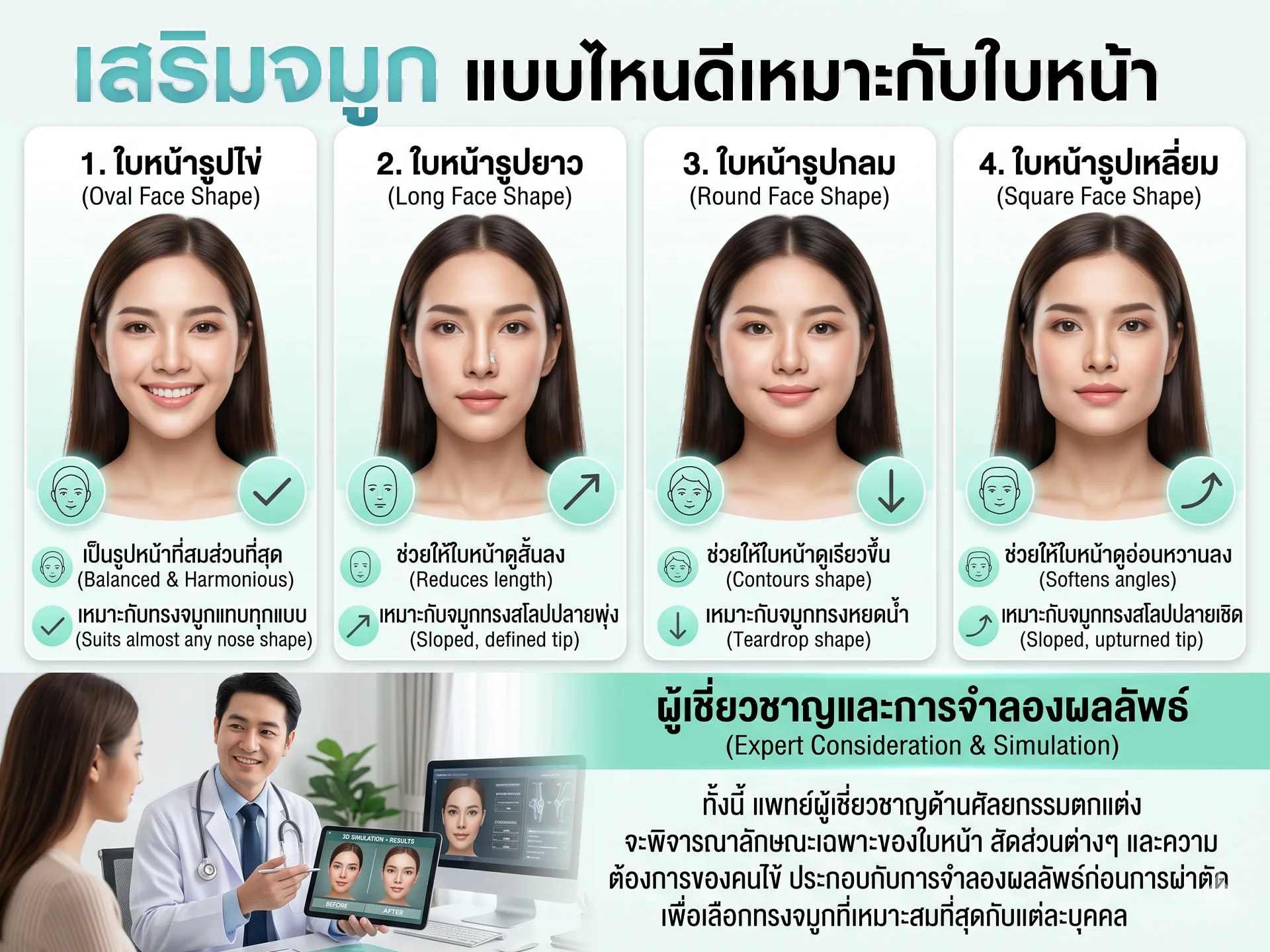 เสริมจมูก แบบไหนดีเหมาะกับใบหน้า