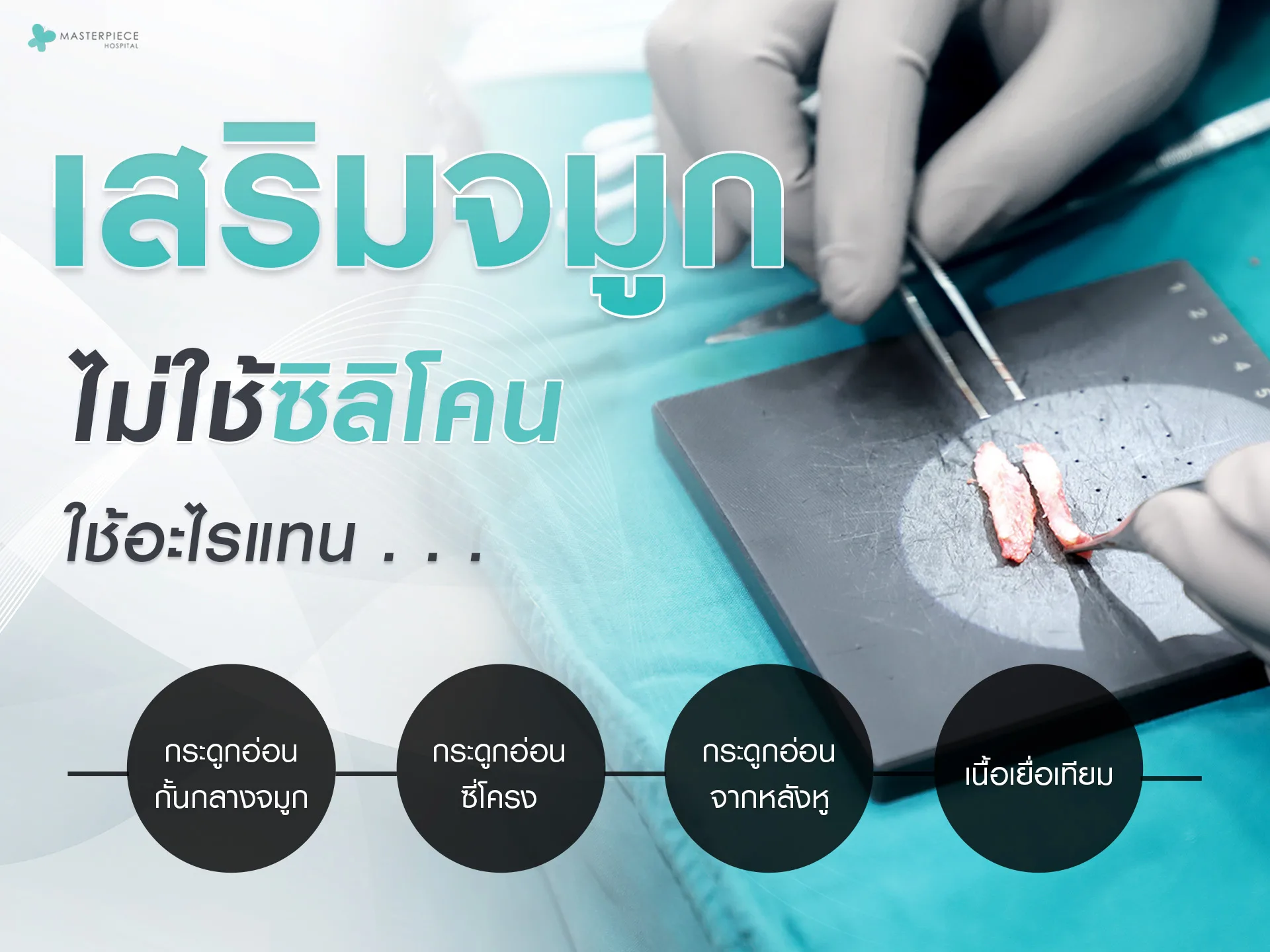 เสริมจมูกไม่ใช้ซิลิโคน ใช้อะไรแทน?