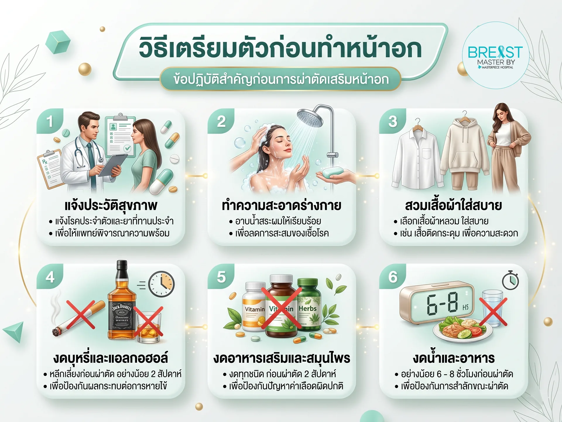 วิธีเตรียมตัวก่อนทำหน้าอก