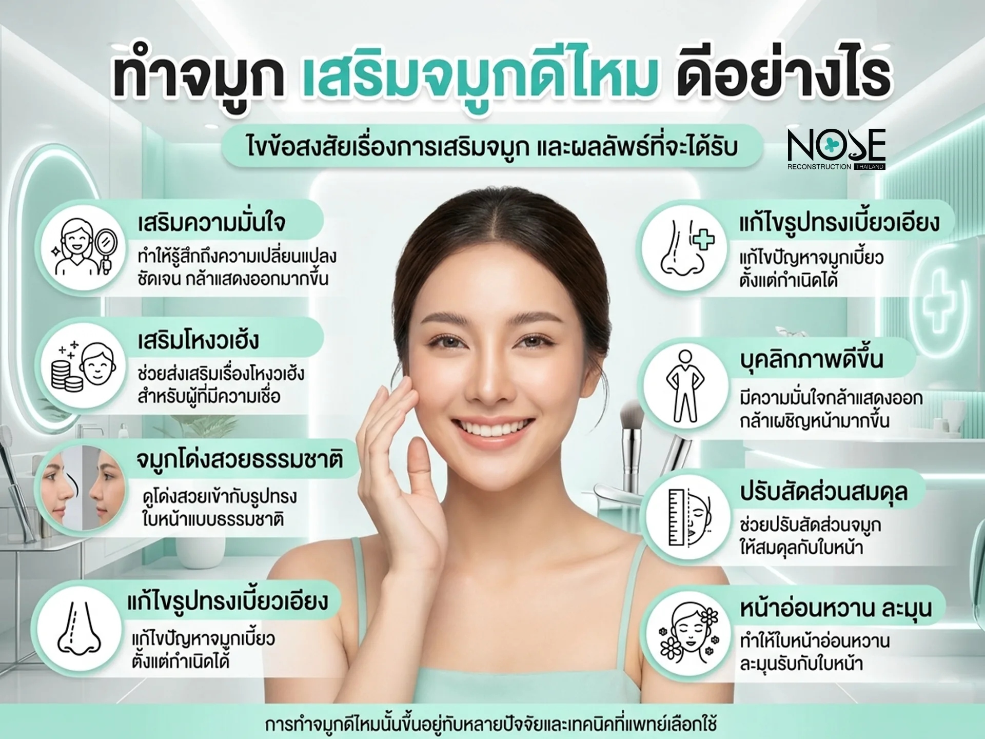 ทำจมูก เสริมจมูกดีไหม ดีอย่างไร