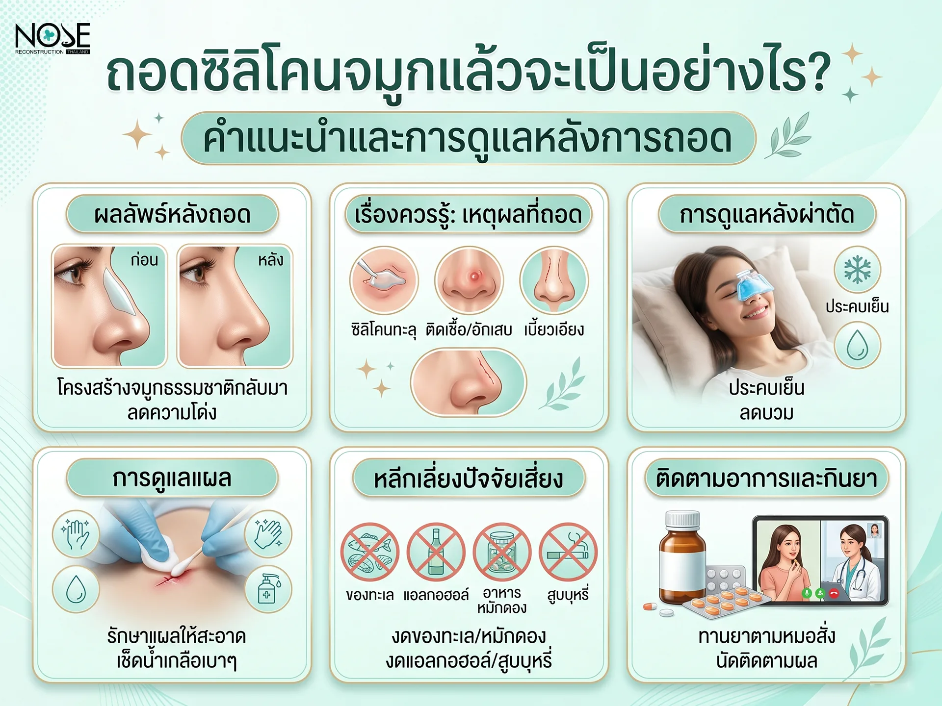 หลังถอดซิลิโคนจมูกแล้วเป็นอย่างไร จมูกจะเหมือนเดิมไหม