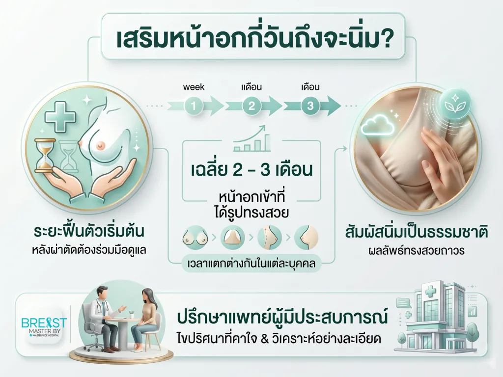 เสริมหน้าอกกี่วันถึงจะนิ่ม