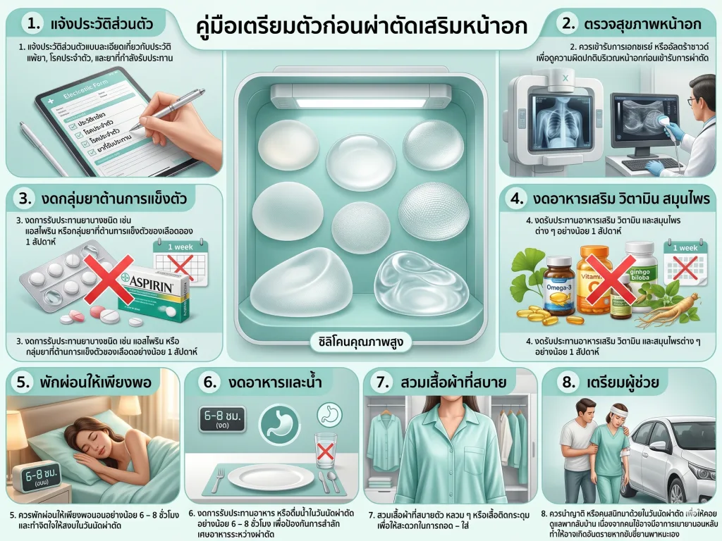 ก่อนผ่าตัดเสริมหน้าอก ต้องเตรียมตัวอย่างไร