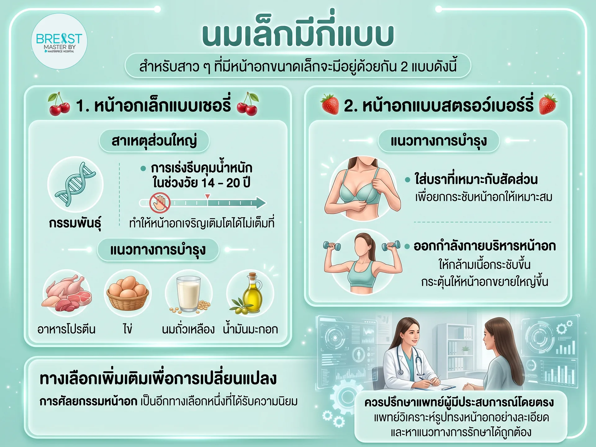 นมเล็กมีกี่แบบ