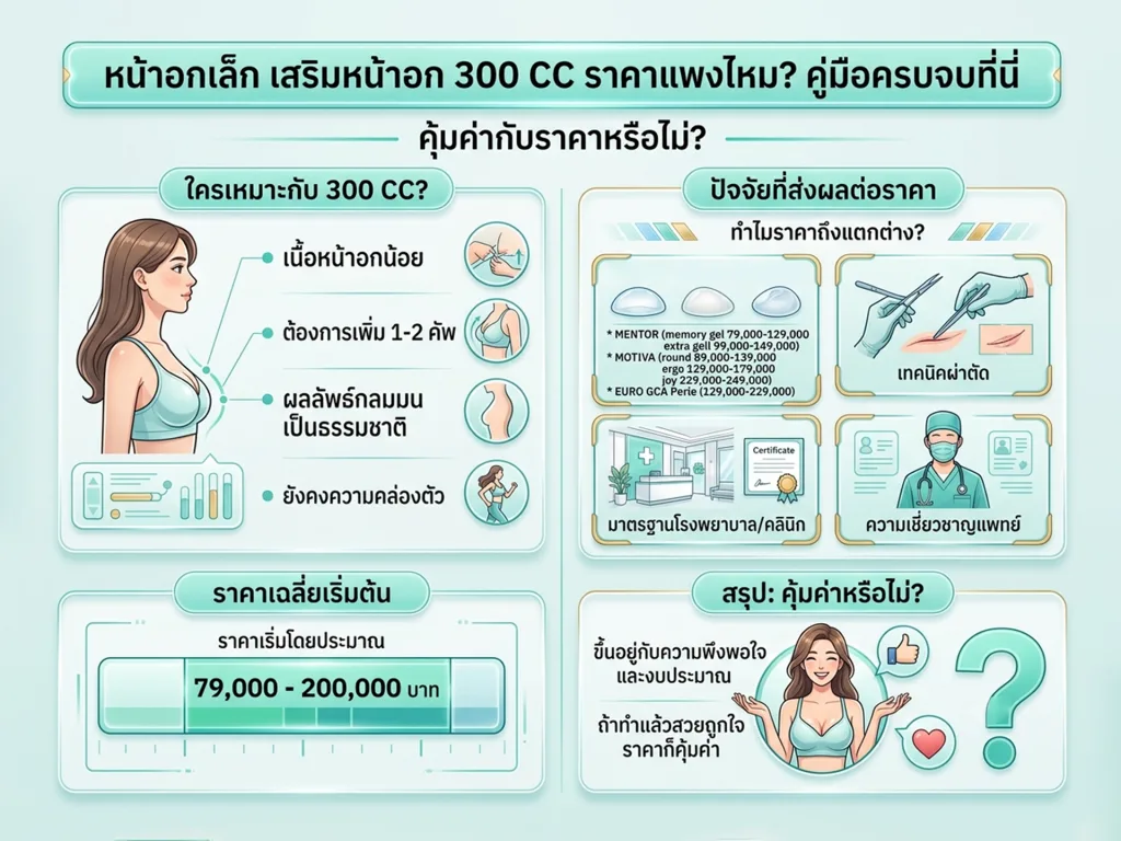 เสริมหน้าอก 300 CC ราคา ซิลิโคนยี่ห้ออะไรบ้าง