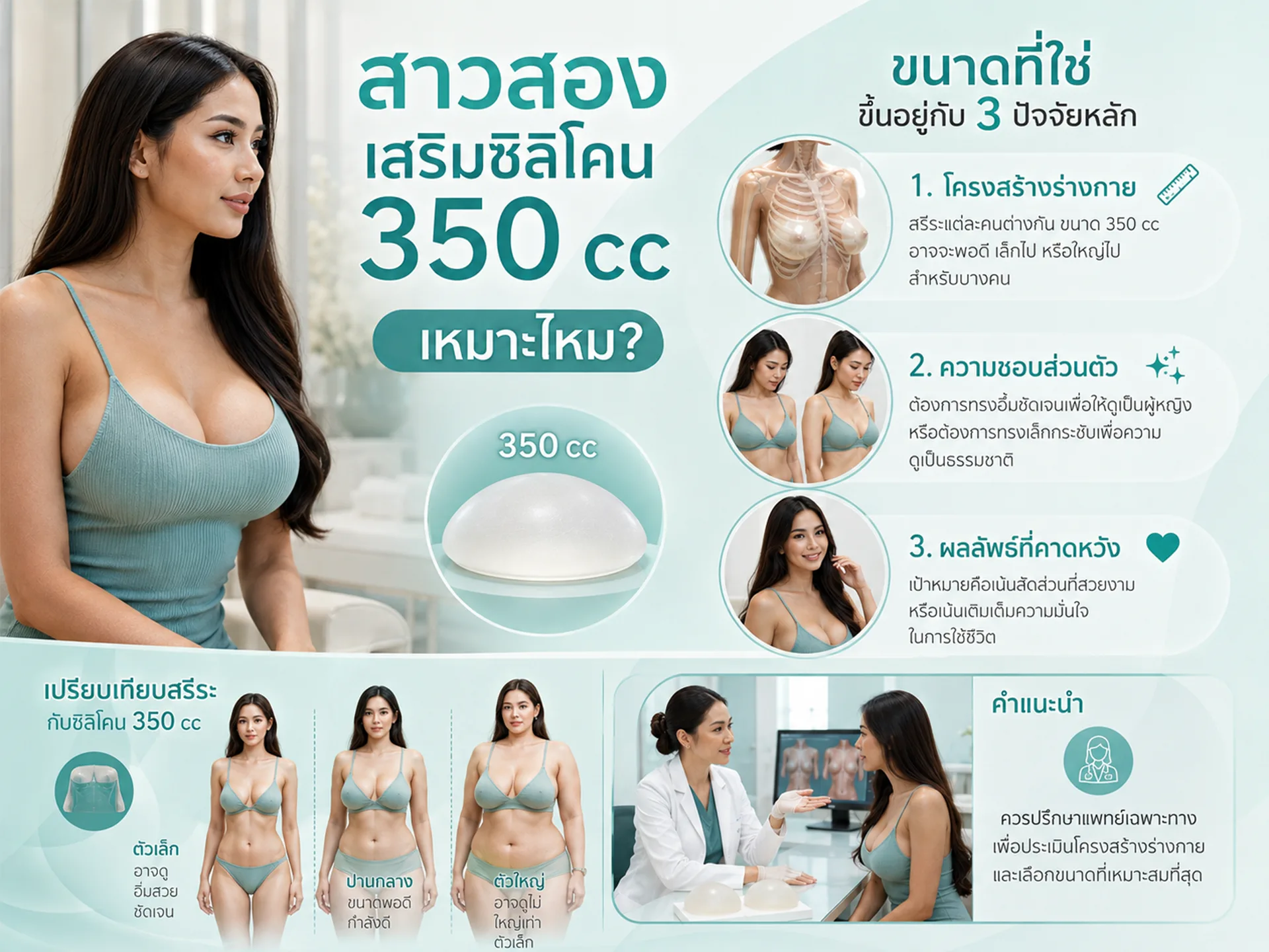 สาวสองหรือ LGBTQ ทำนม 350 cc เหมาะไหม มีผลอย่างไร