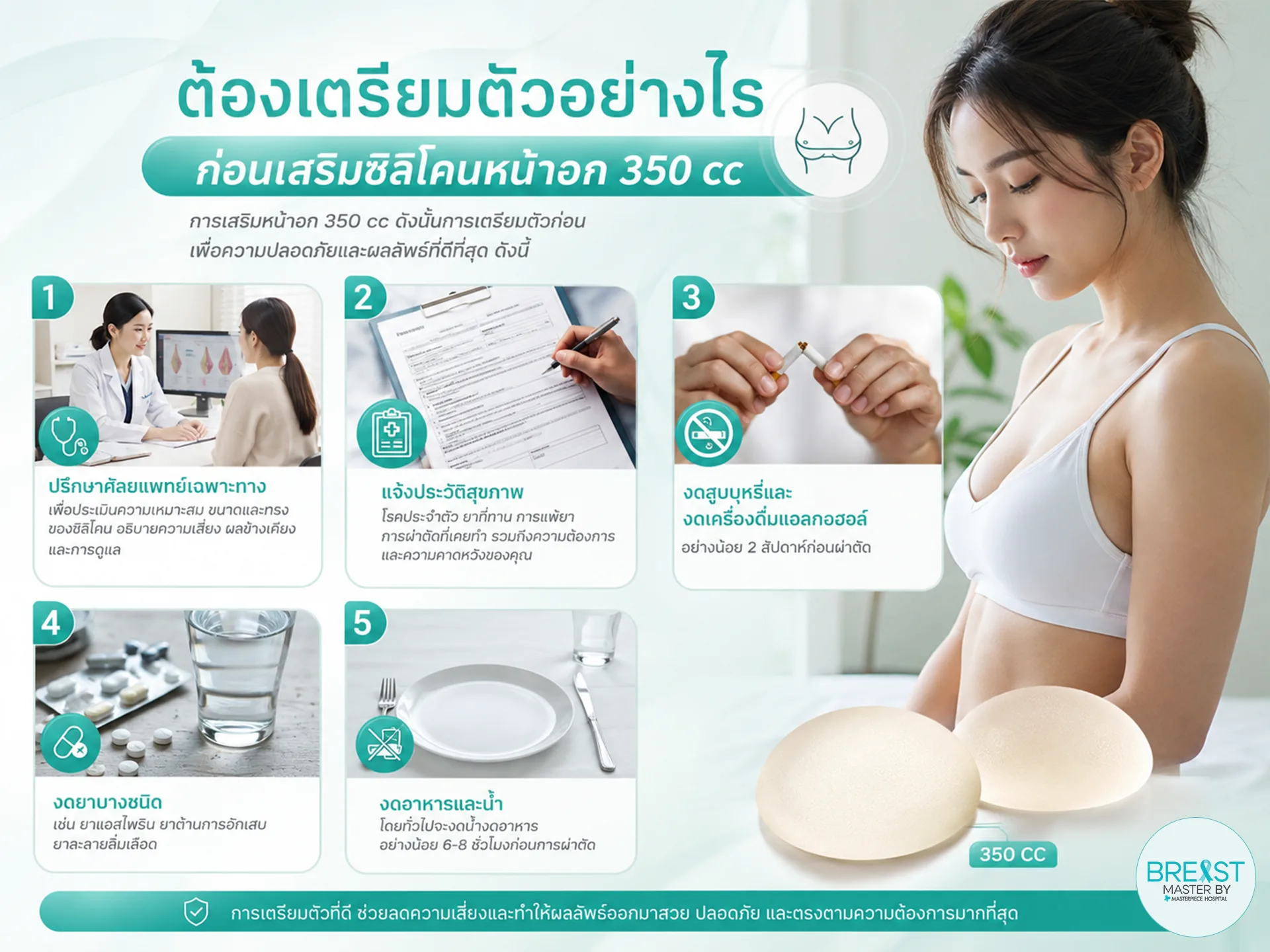 ต้องเตรียมตัวอย่างไร ก่อนผ่าตัดทำนม 350 cc