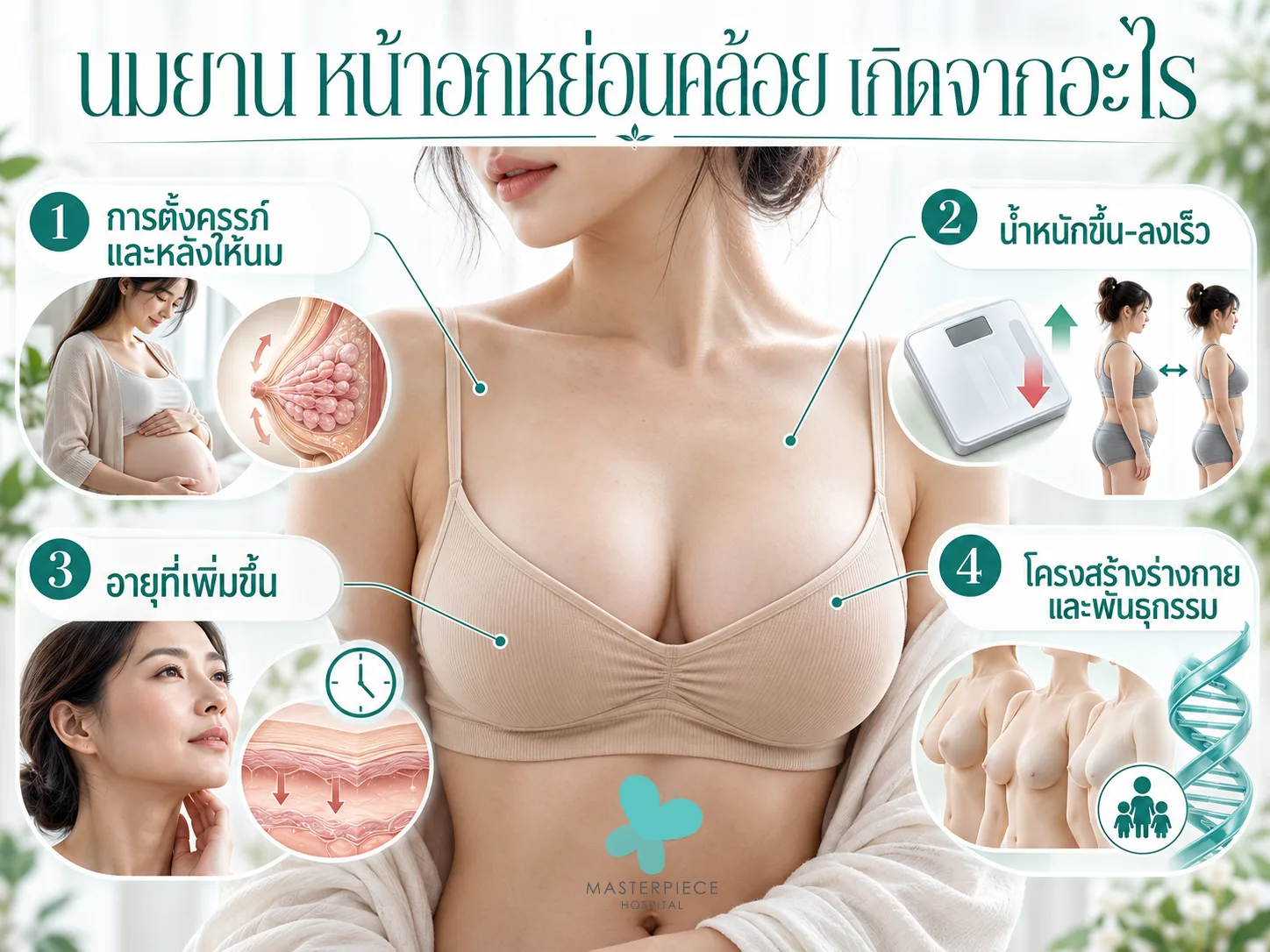 นมยาน หน้าอกหย่อนคล้อย เกิดจากอะไร