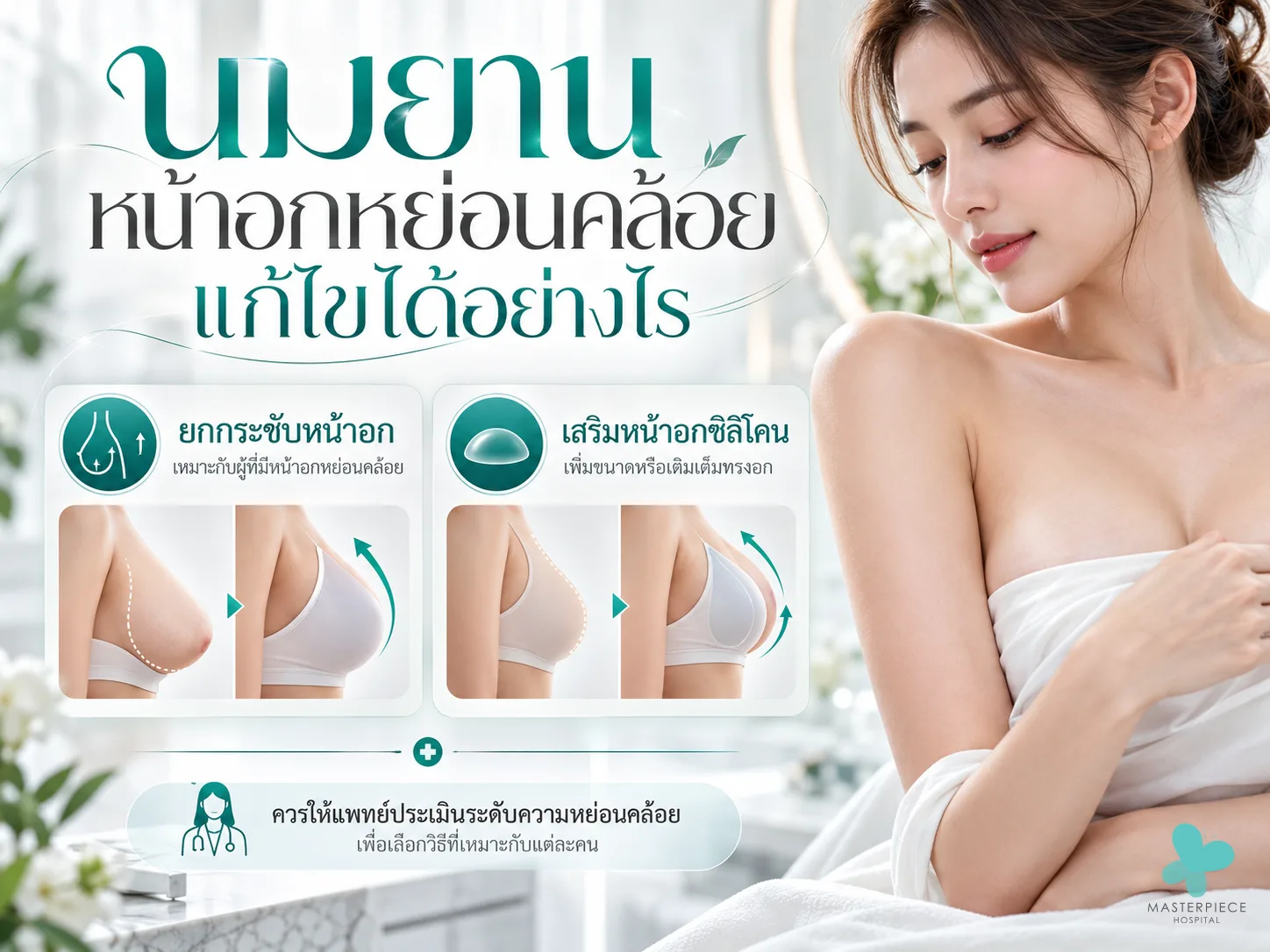 นมยาน หน้าอกหย่อนคล้อย แก้ไขได้อย่างไร