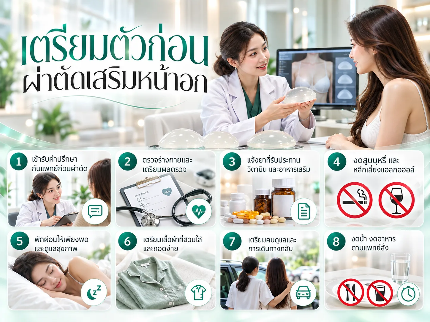 เตรียมตัวก่อนผ่าตัดเสริมหน้าอก