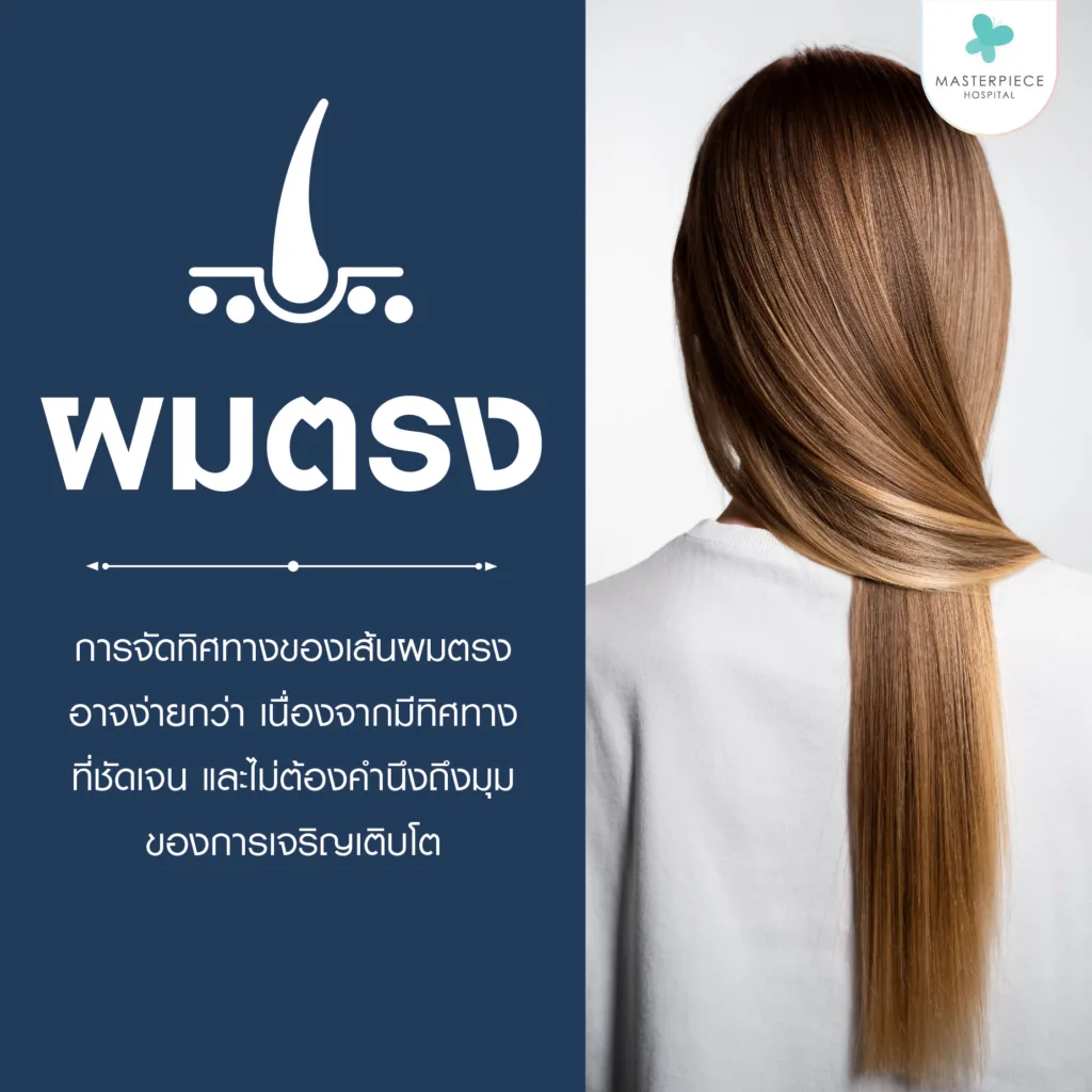 การปลูกและการจัดทิศทางผมตรง การปลูกและการจัดทิศทางผมตรง