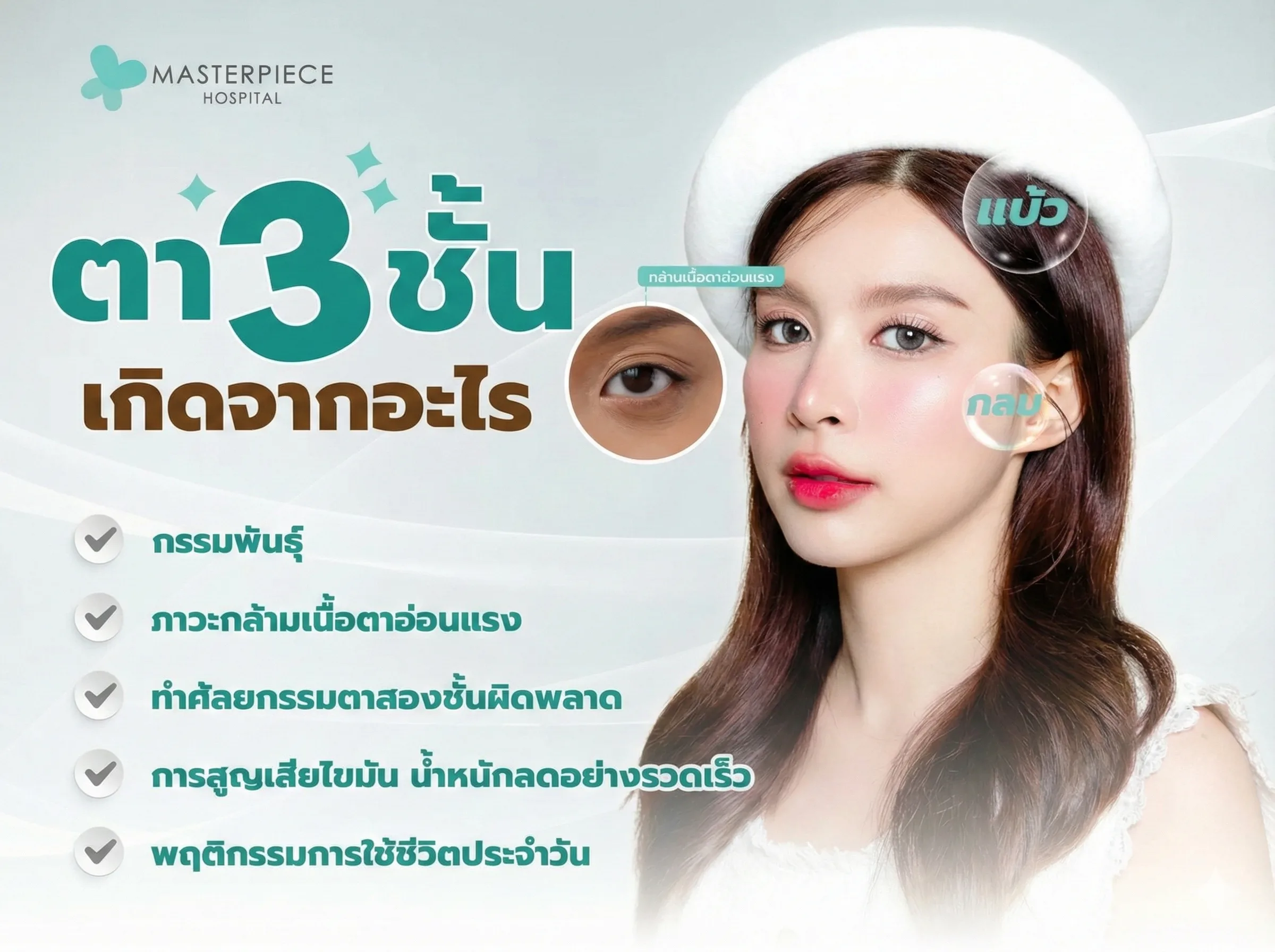 ตาสามชั้นเกิดจากอะไร