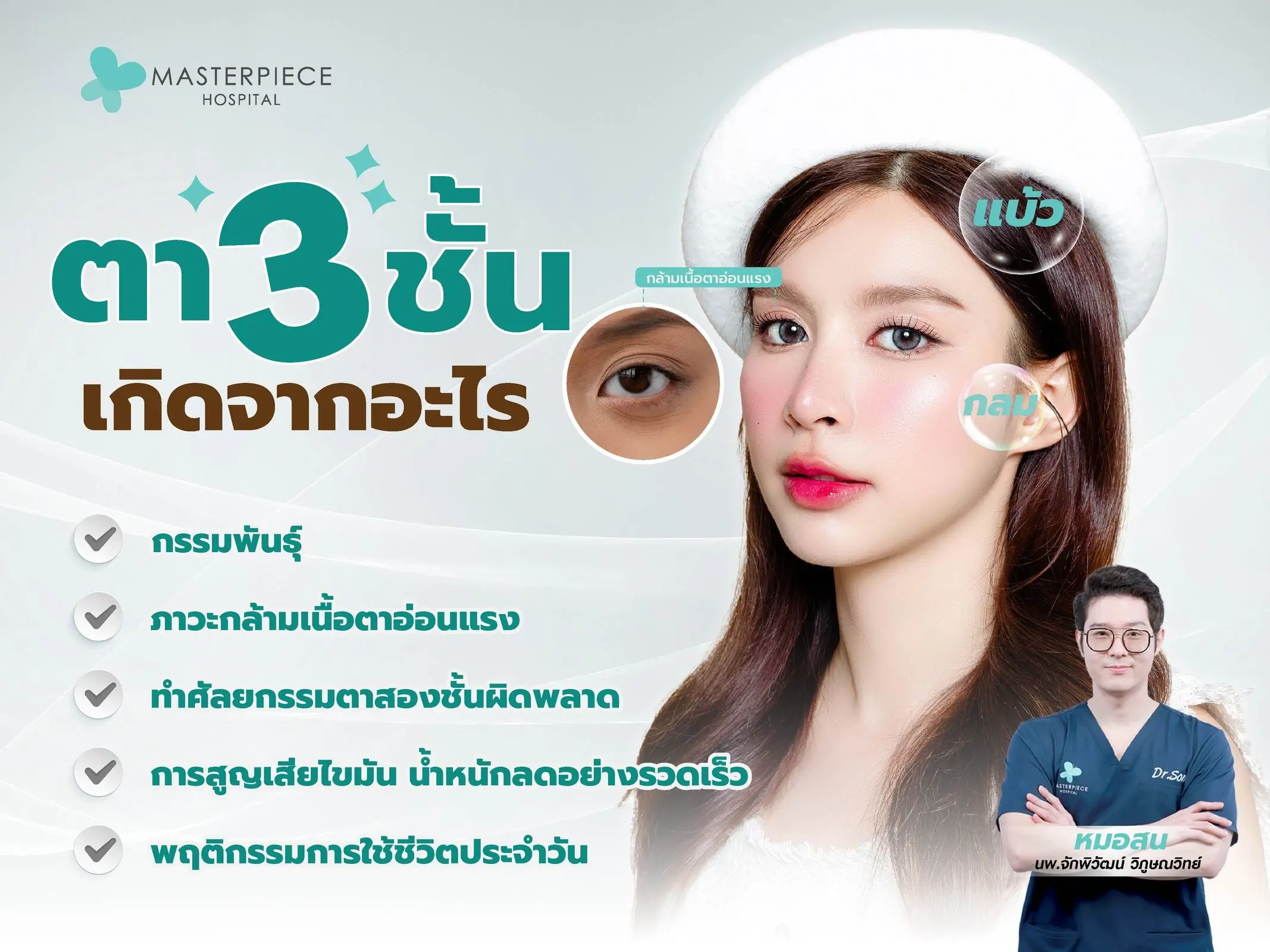 ตาสามชั้นเกิดจากอะไร