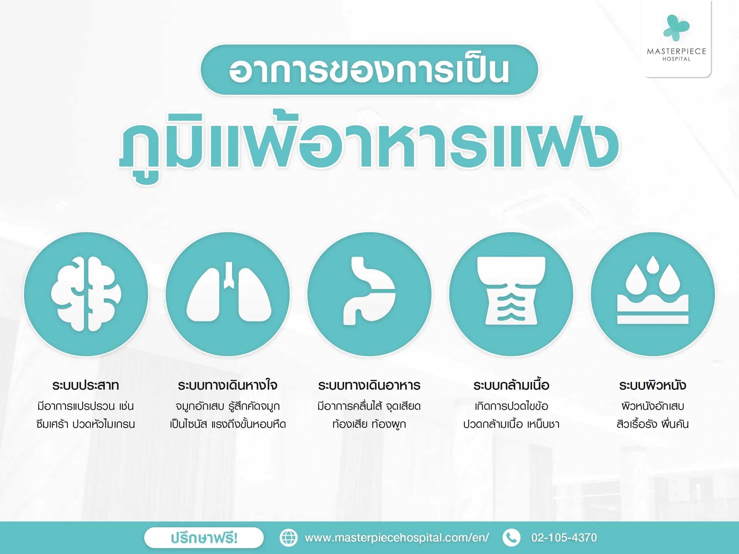 อาการของการเป็นภูมิแพ้อาหารแฝง