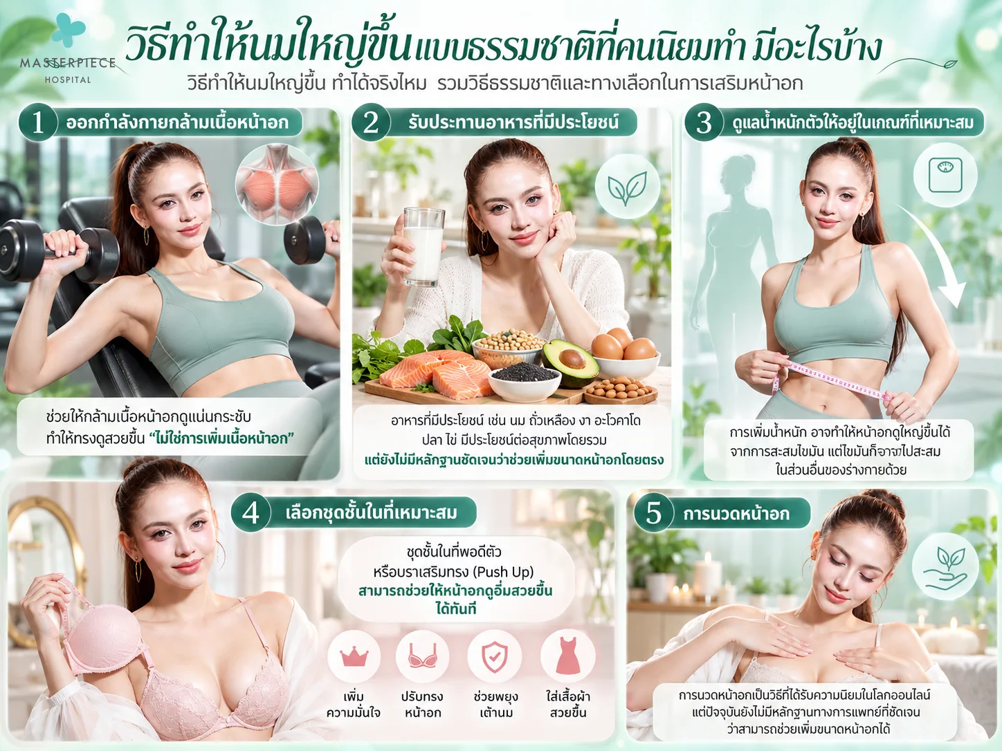 วิธีทำให้หน้าอกใหญ่ขึ้น