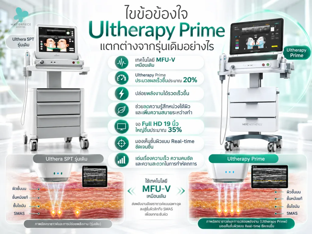 ไขข้อข้องใจ Ultherapy Prime แตกต่างจากรุ่นเดิมอย่างไร