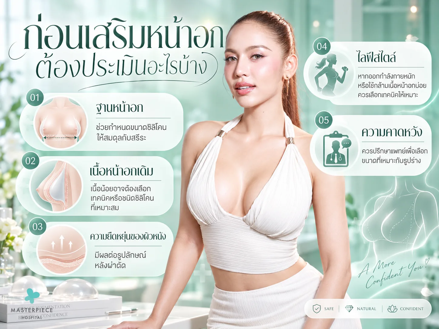 ก่อนเสริมหน้าอก ต้องประเมินอะไรบ้าง