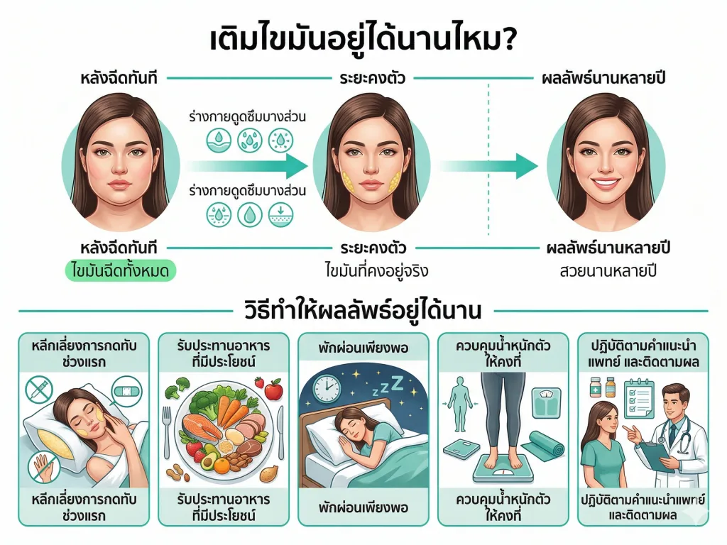 เติมไขมันอยู่ได้นานไหม มีวิธีอะไรที่ทำให้อยู่ได้นาน