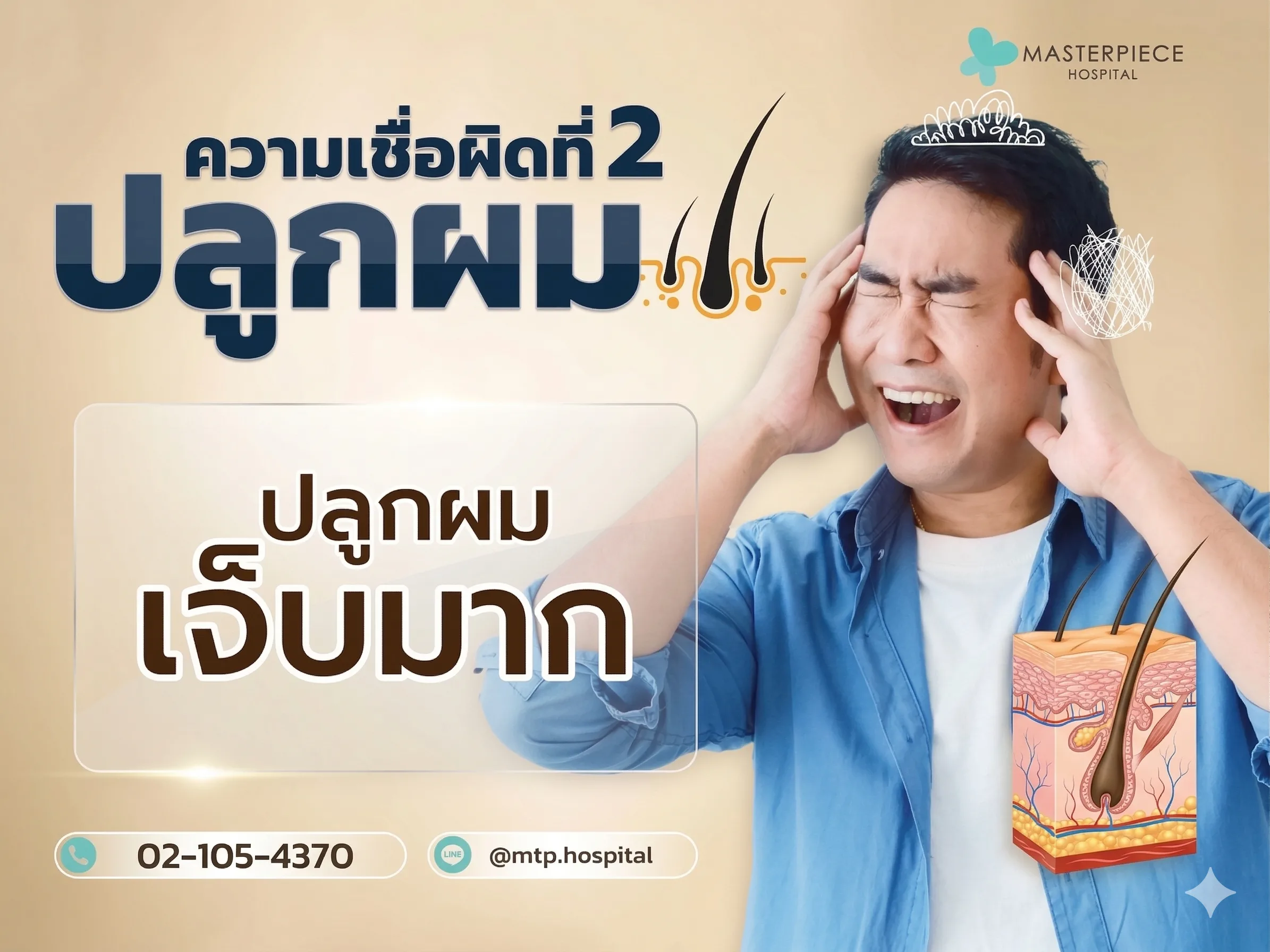 ความเชื่อผิดๆปลูกผมเจ็บมาก