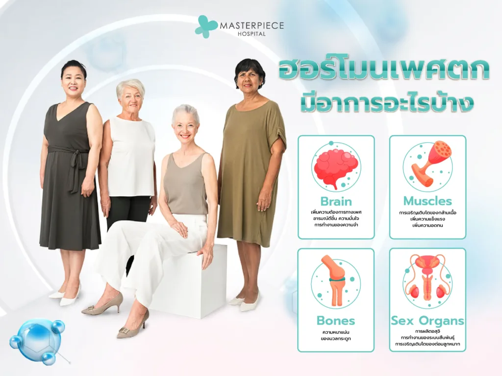 ฮอร์โมนเพศตกมีอาการอะไรบ้าง เราจะรู้ได้อย่างไร และจะทดแทนได้อย่างไร