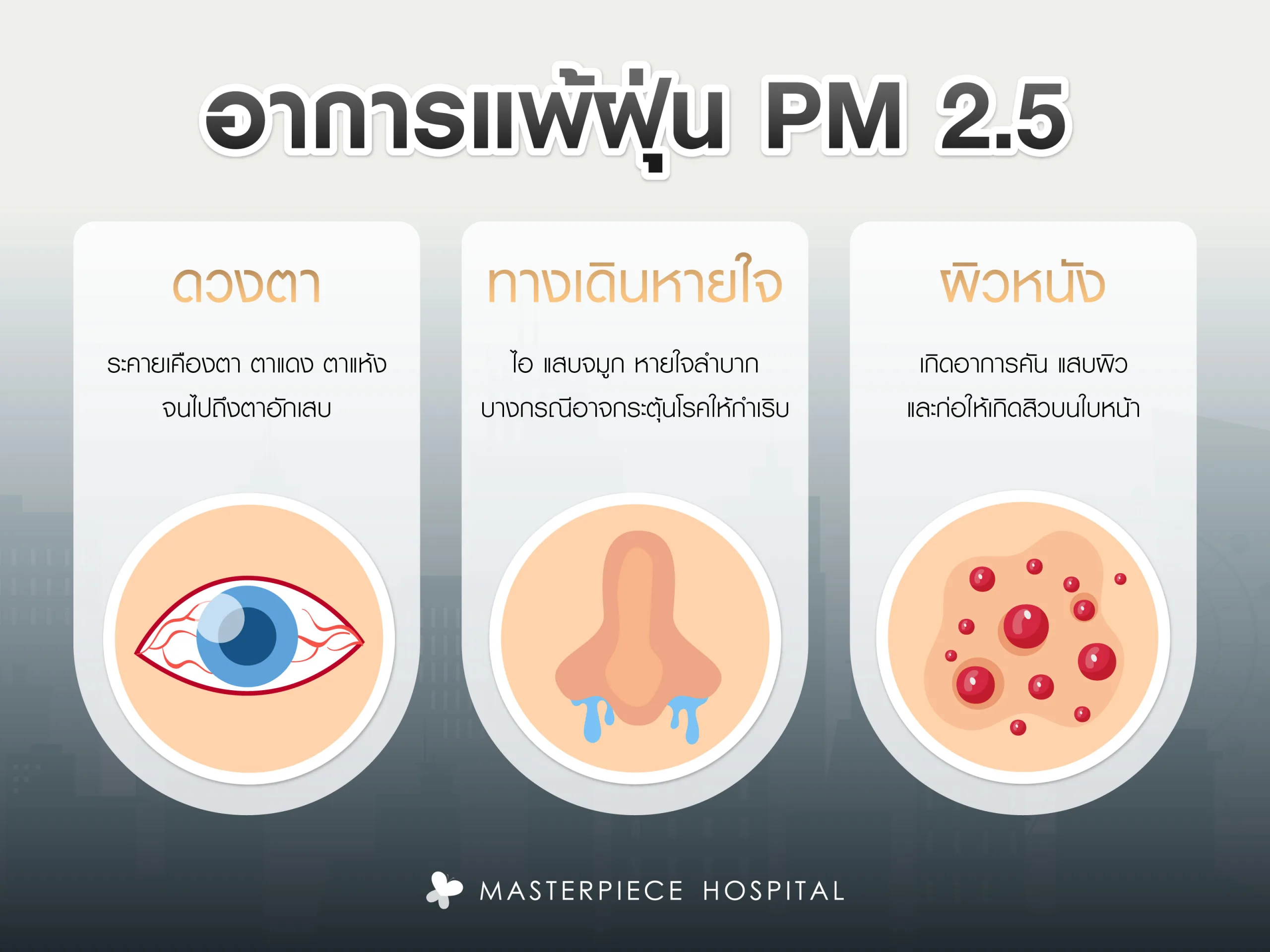 อาการแพ้ฝุ่น PM 2.5 เหมือนกับแพ้ฝุ่นทั่วไปไหม
