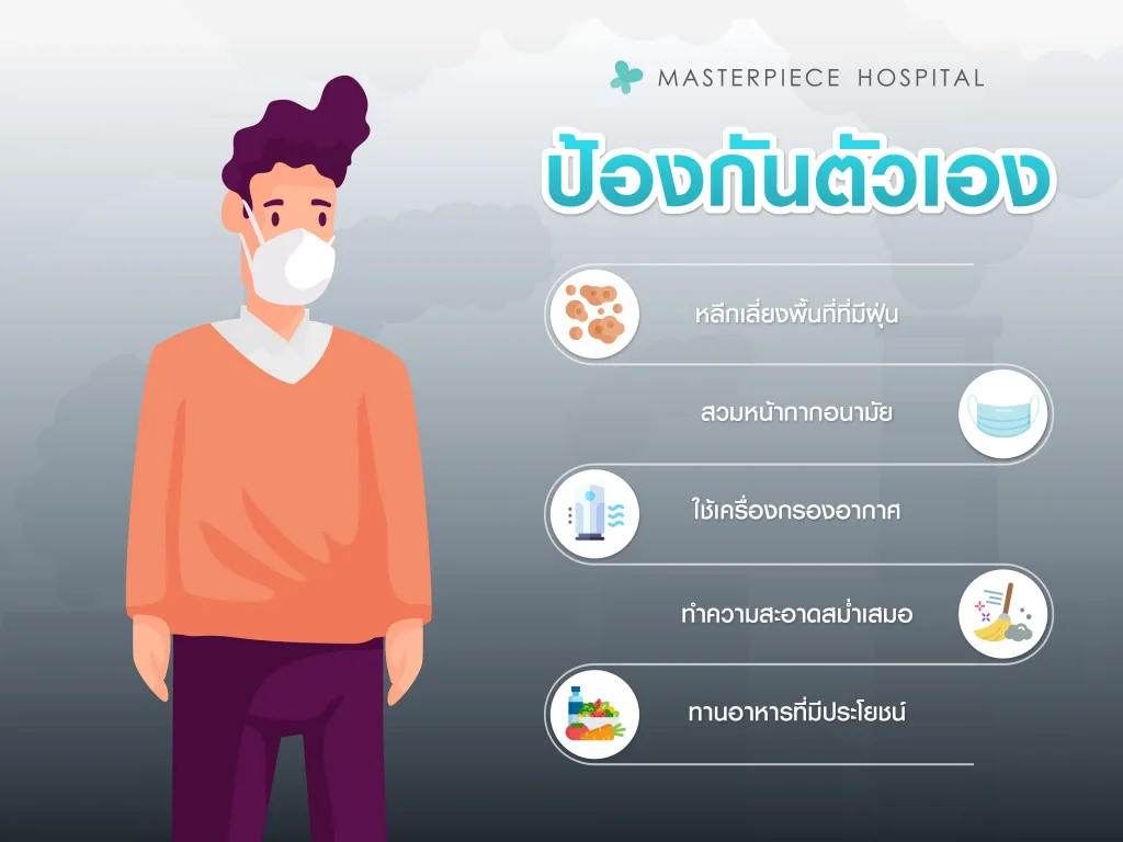 วิธีการป้องกันตัวเองจากฝุ่น