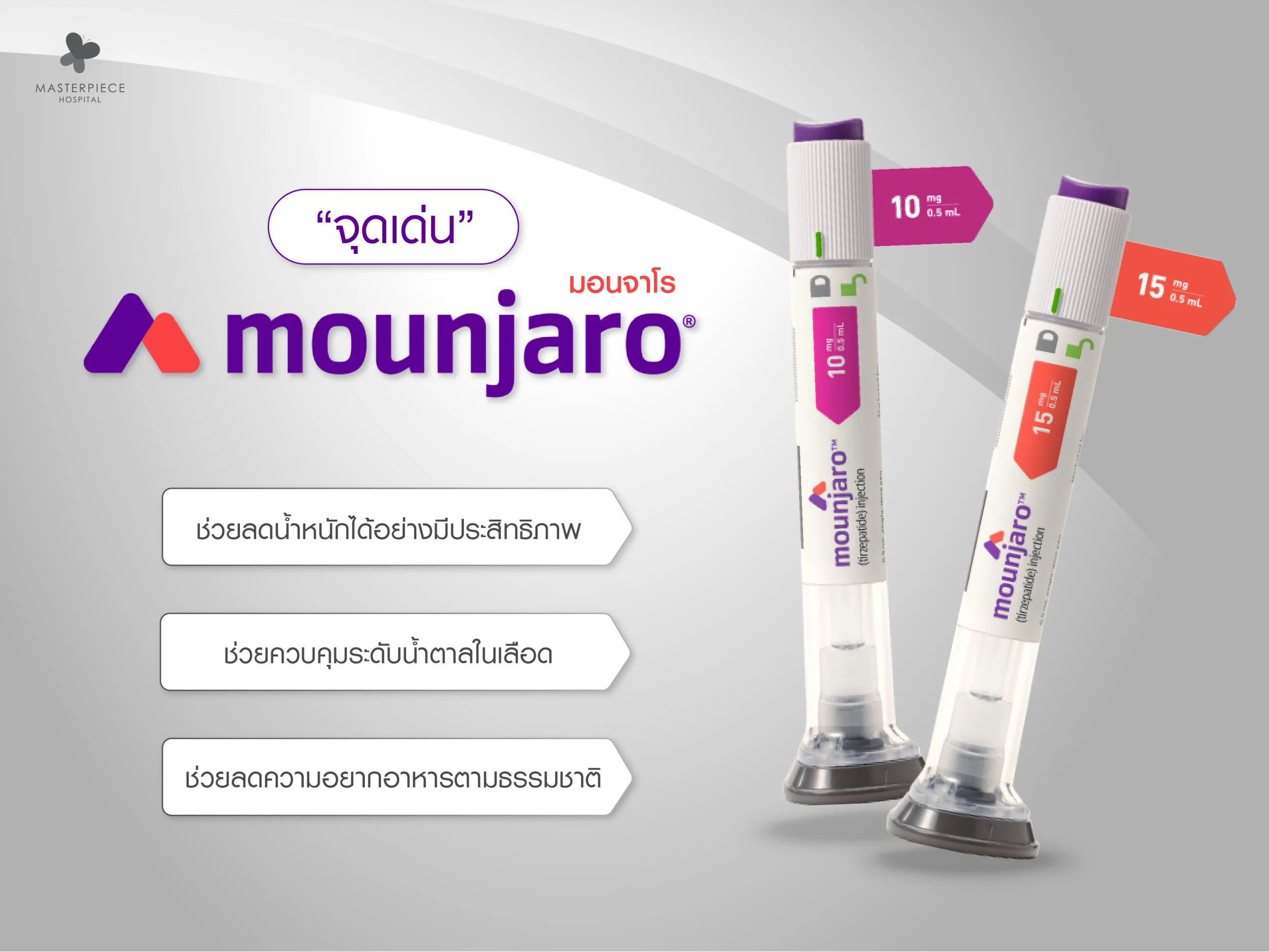 จุดเด่น Mounjaro ยาช่วยลดน้ำหนัก
