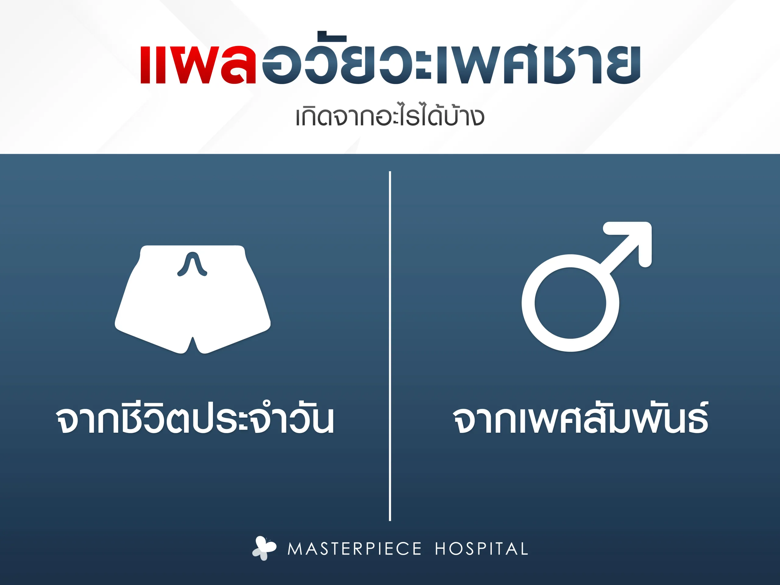 แผลที่อวัยวะเพศชายเกิดจากอะไรได้บ้าง