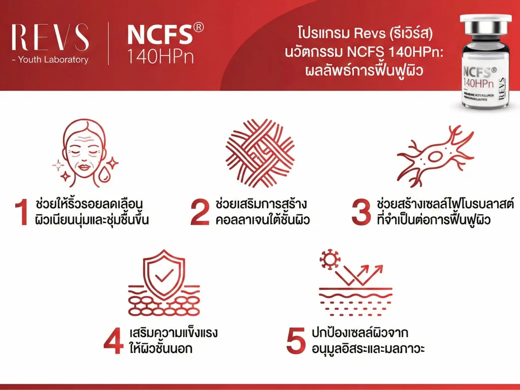 โปรแกรม Revs (รีเวิร์ส) นวัตกรรม NCFS 140HPn ช่วยเรื่องผิวอย่างไร