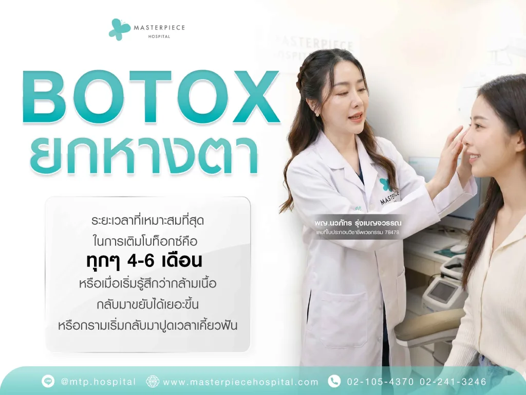 โบท็อกซ์ยกหางตาอยู่ได้นานแค่ไหน ต้องเติมโบทุกกี่เดือน