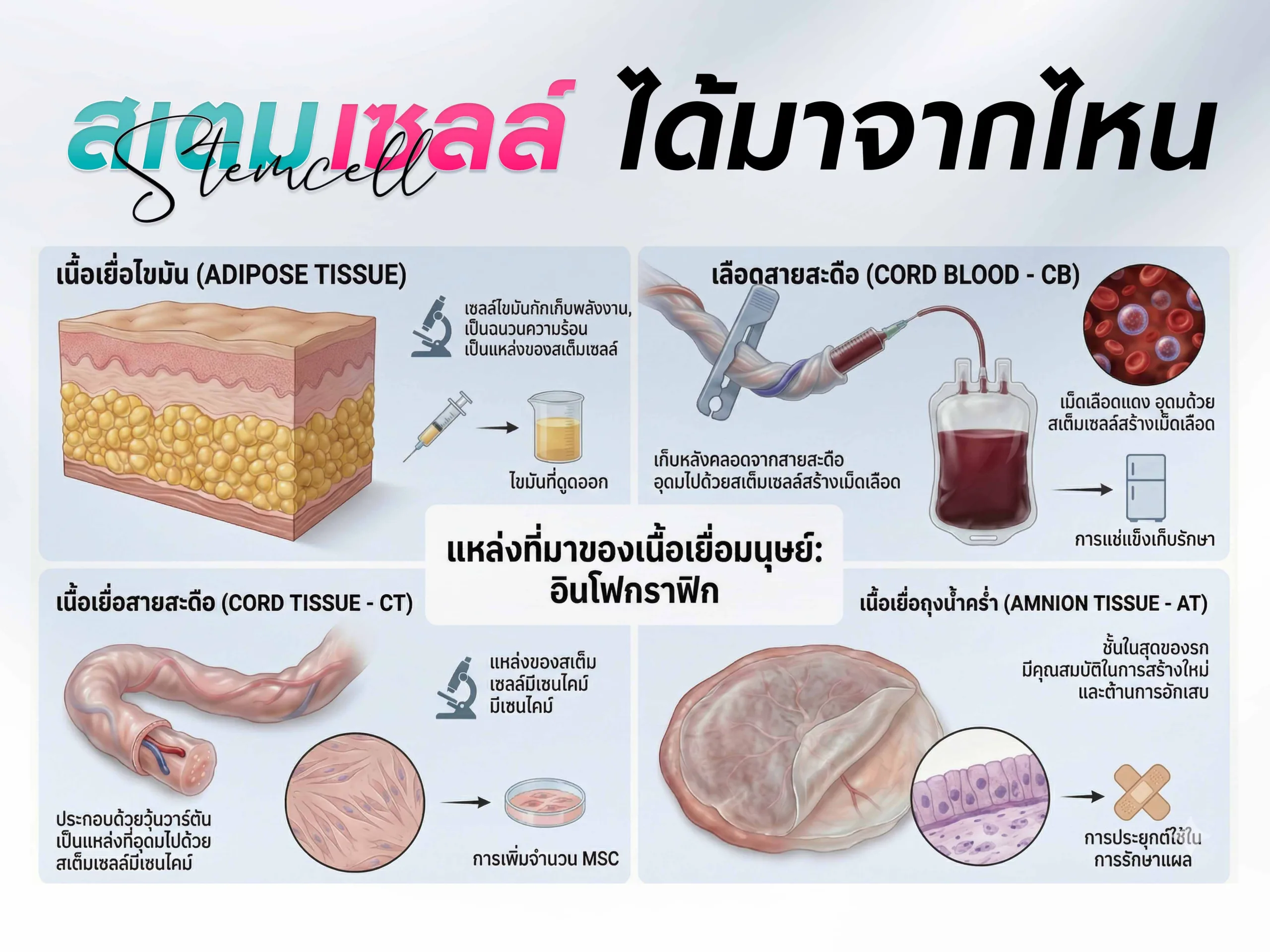 สเต็มเซลล์ได้มาจากไหน
