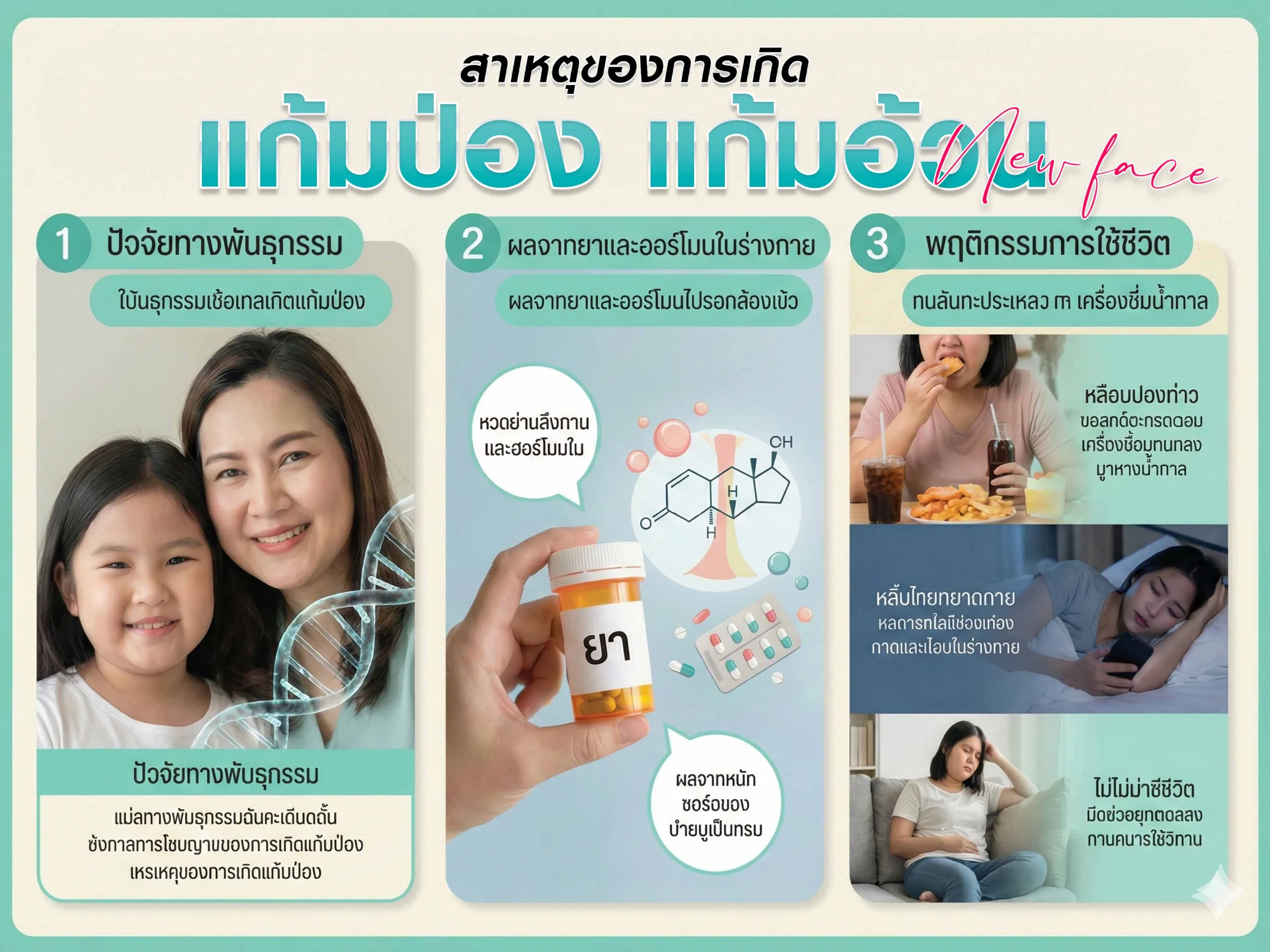 สาเหตุของการเกิดแก้มป่อง