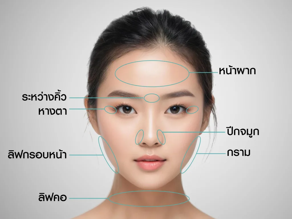 โบท็อกซ์ริ้วรอยฉีดจุดไหนบ้าง