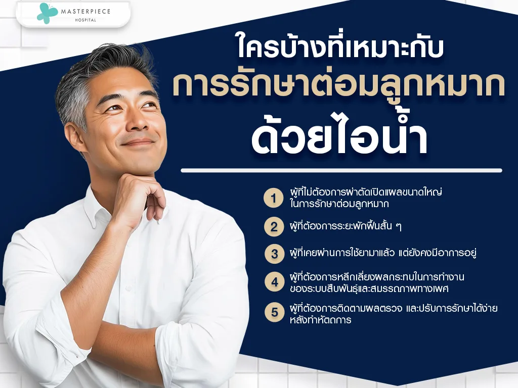 ใครเหมาะกับการรักษาต่อมลูกหมากด้วยไอน้ำ