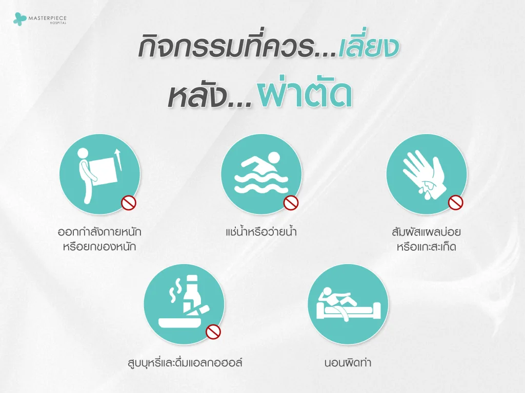กิจกรรมที่ควรเลี่ยงหลังผ่าตัด