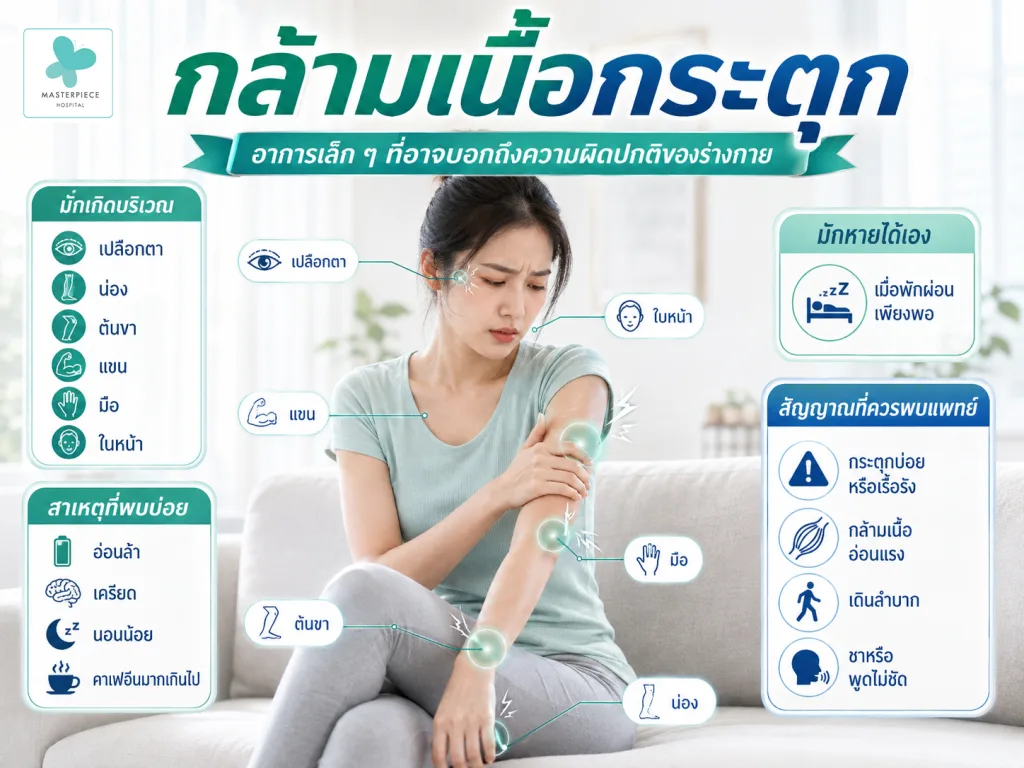 กล้ามเนื้อกระตุก อาการเล็ก ๆ ที่อาจบอกถึงความผิดปกติของร่างกาย