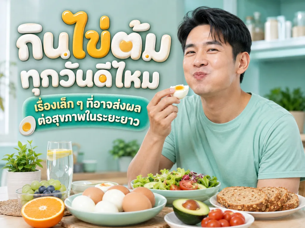 กินไข่ต้มทุกวันดีไหม เรื่องเล็ก ๆ ที่อาจส่งผลต่อสุขภาพในระยะยาว